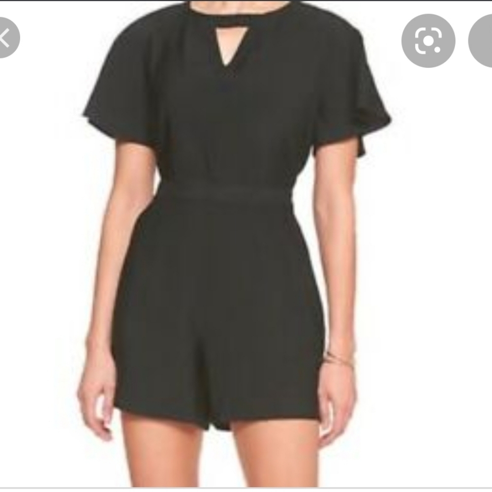 Banana Republic Small Black Keyhole Romper